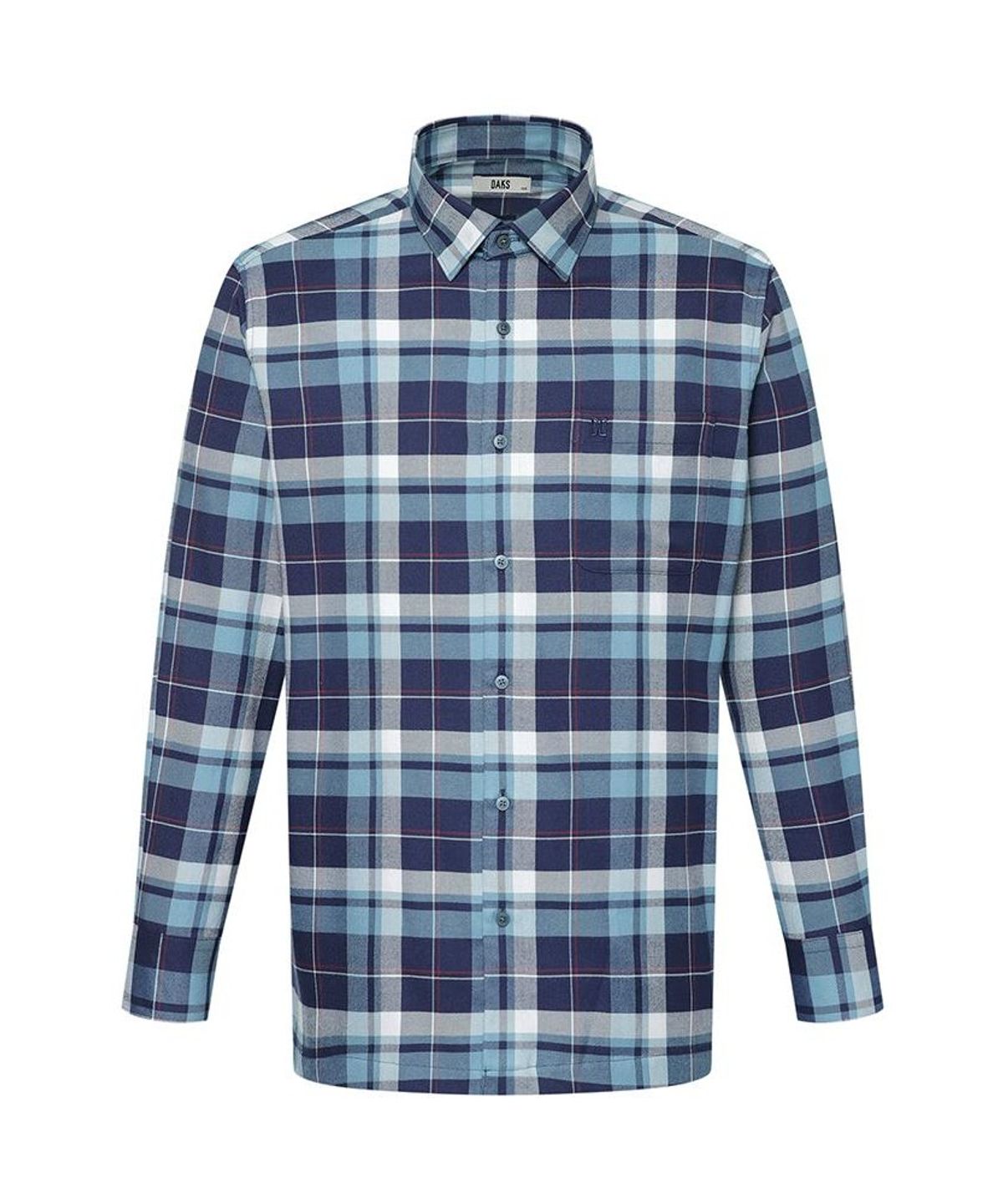 닥스셔츠(DAKS SHIRTS) 노케어 폴리혼방 미듐체크셔츠 레귤러핏 네이비_DMW3SHCL122N1