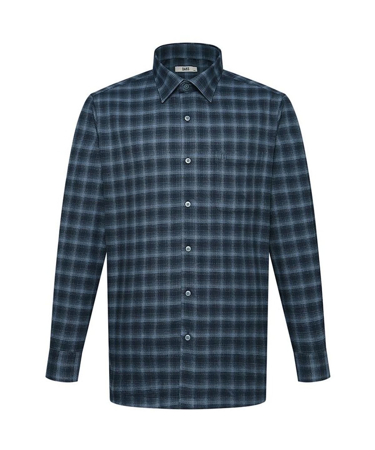 닥스셔츠(DAKS SHIRTS) 노케어 폴리혼방 스몰체크셔츠 레귤러핏 네이비_DMW3SHCL111N1