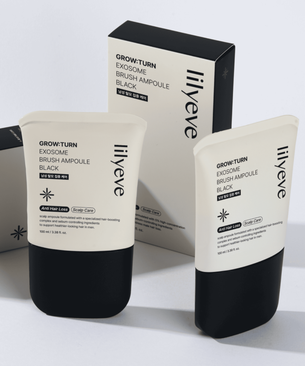 릴리이브(LILYEVE) 그로우턴 엑소좀 브러쉬 블랙 앰플 100ml 2개
