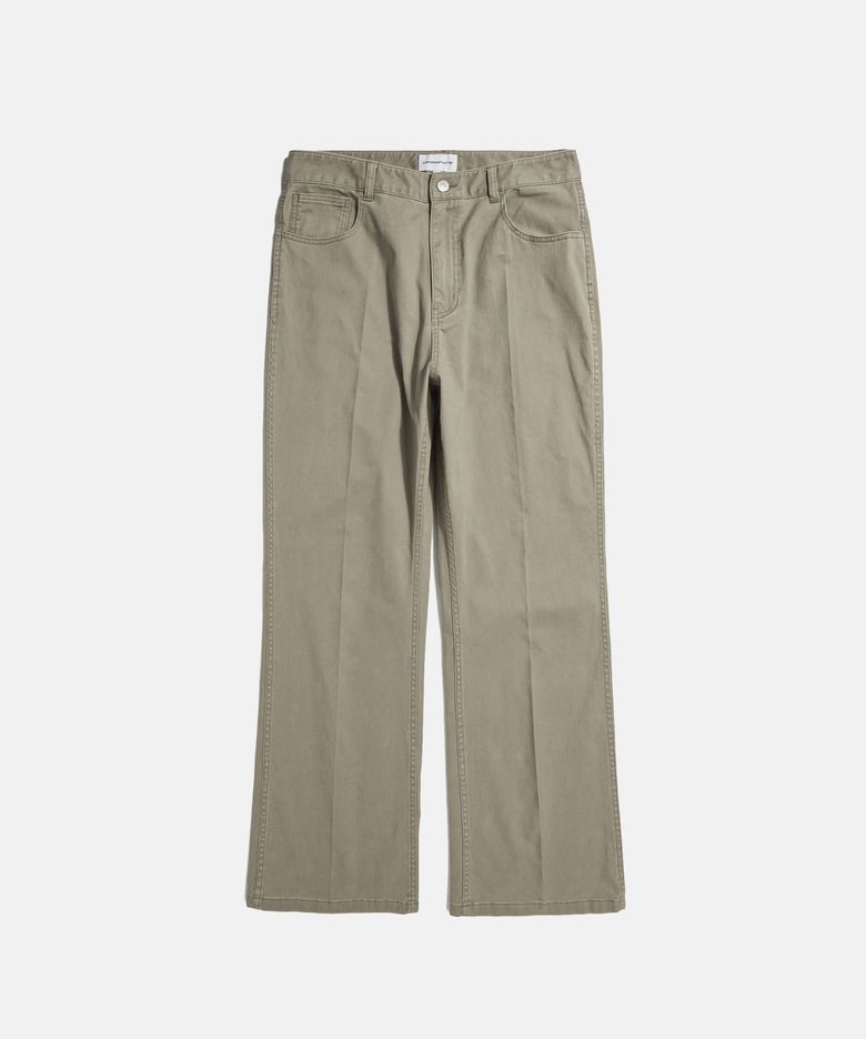 Semi Flare Chino Pants Stone Beige