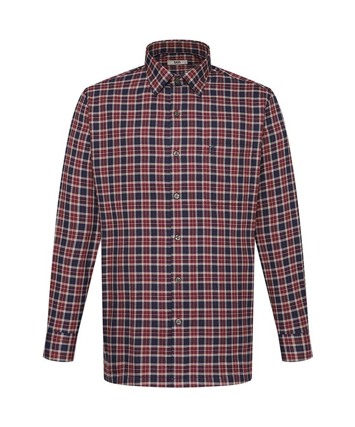 닥스셔츠(DAKS SHIRTS) 이지케어 폴리혼방 체크셔츠 레귤러핏 레드_DLW2SHCL413R1