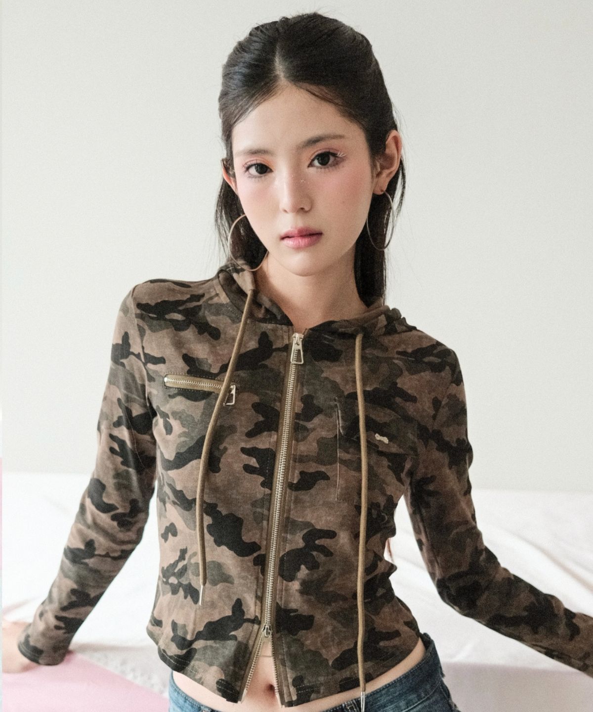 쿨키튼(KOOLKITTEN) Slim Two-Way Hooded Cardigan 4colors