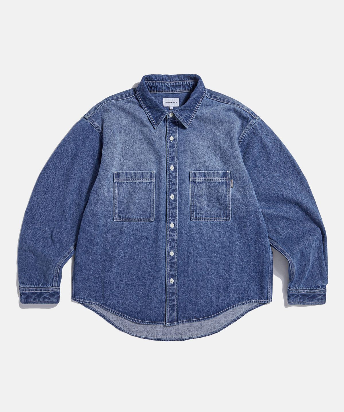 에스피오나지(ESPIONAGE) 2 Pocket Denim Shirt Faded Indigo