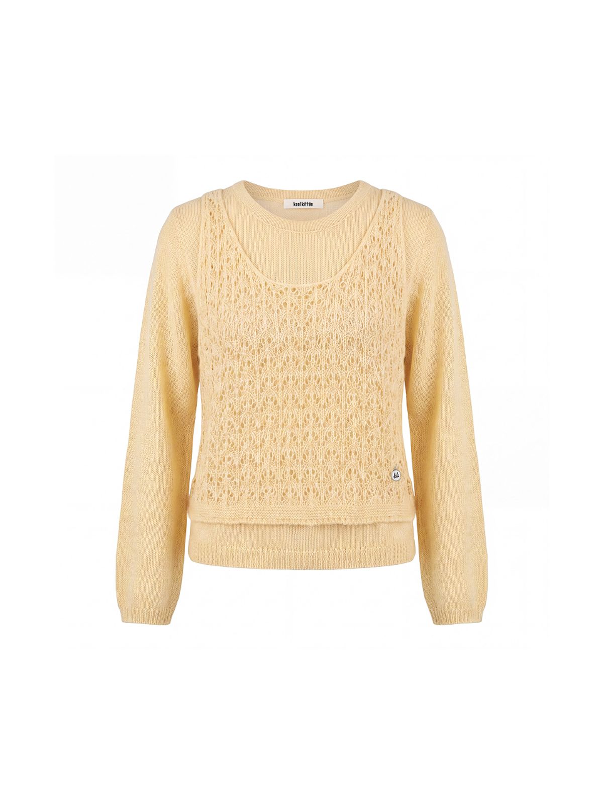 쿨키튼(KOOLKITTEN) Openwork Vest Layered Knit Set 3colors