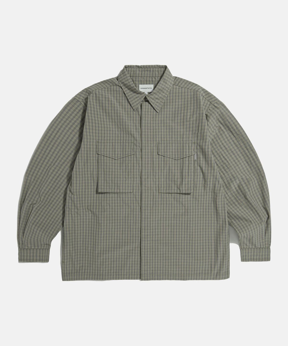 에스피오나지(ESPIONAGE) Vintage Check Mil Shirt Olive