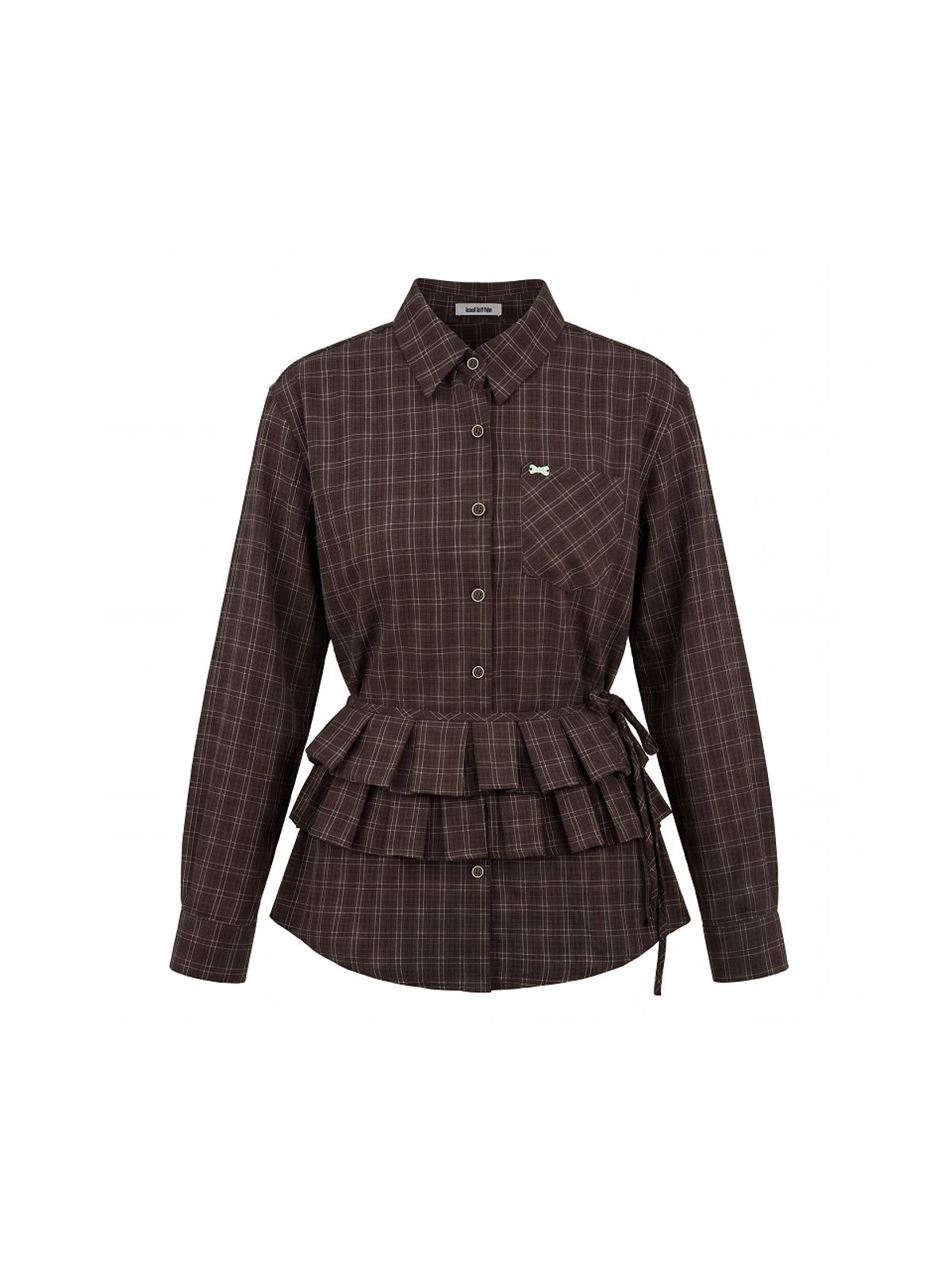 쿨키튼(KOOLKITTEN) Apron Layered Plaid Shirt 2colors