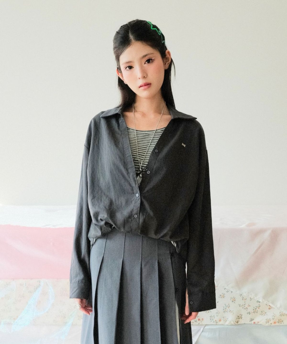 쿨키튼(KOOLKITTEN) Soft Stripe Layered Shirt 3colors