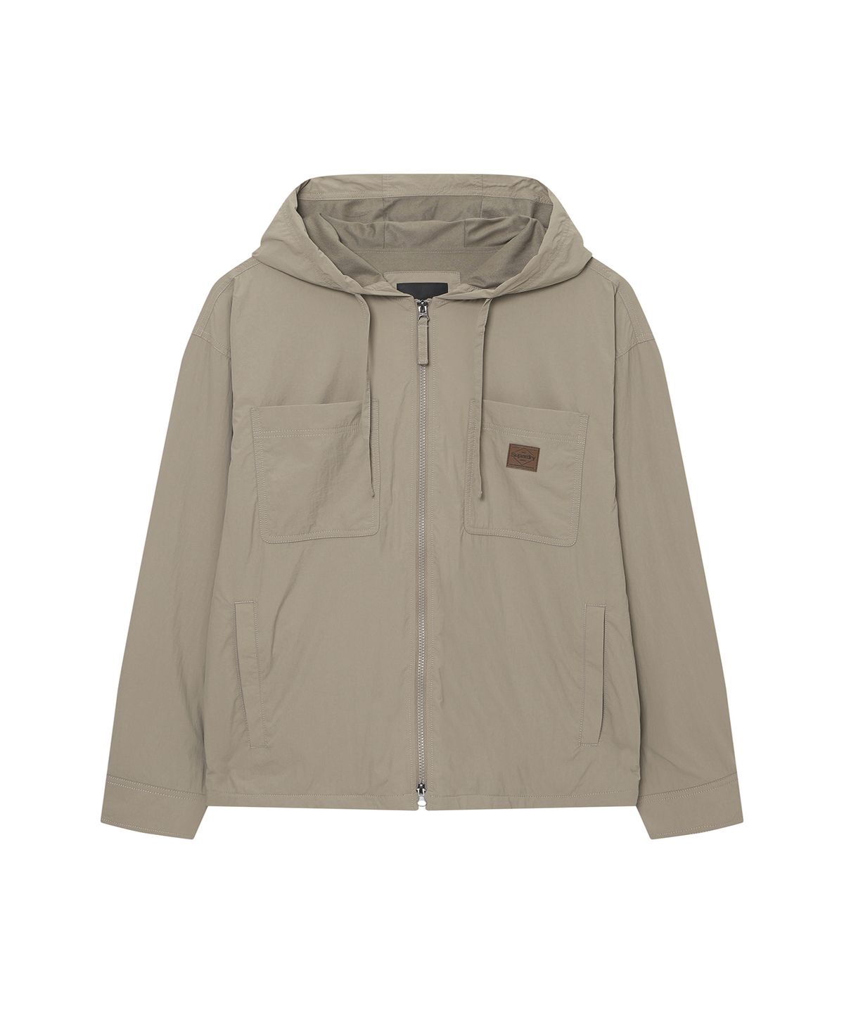 슈퍼드라이(SUPERDRY) 웜후드 셔켓 다크 베이지 SDUJWDQ05DBE