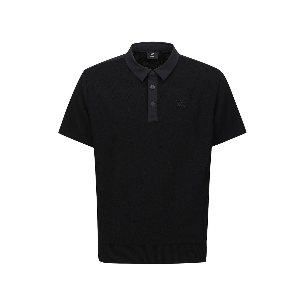 어뉴골프(ANEW GOLF) MEN FA HYBRID SHORT SLEEVE SWEATER_BK