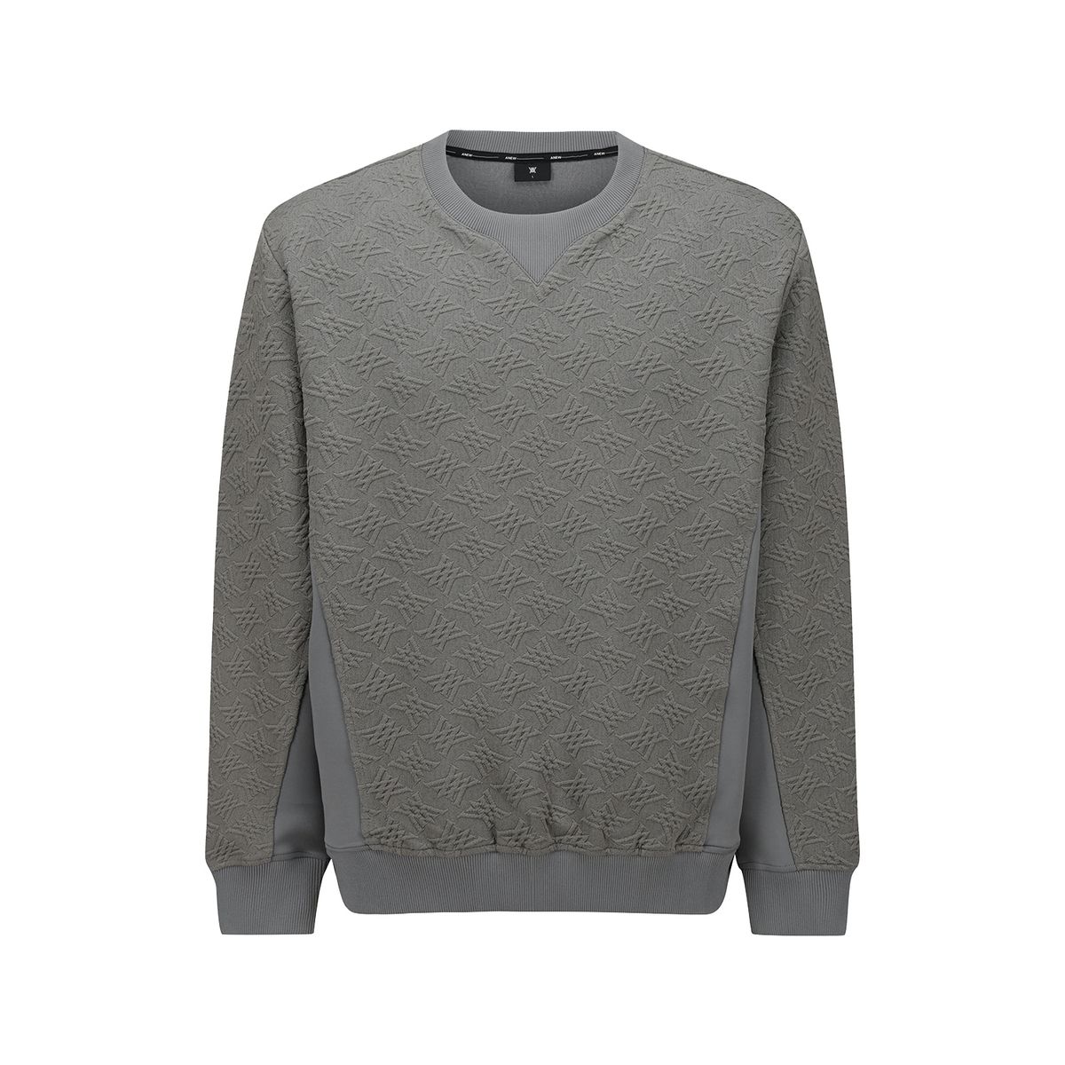 어뉴골프(ANEW GOLF) MEN FA LOGO PATTERN SWEATSHIRT_GR