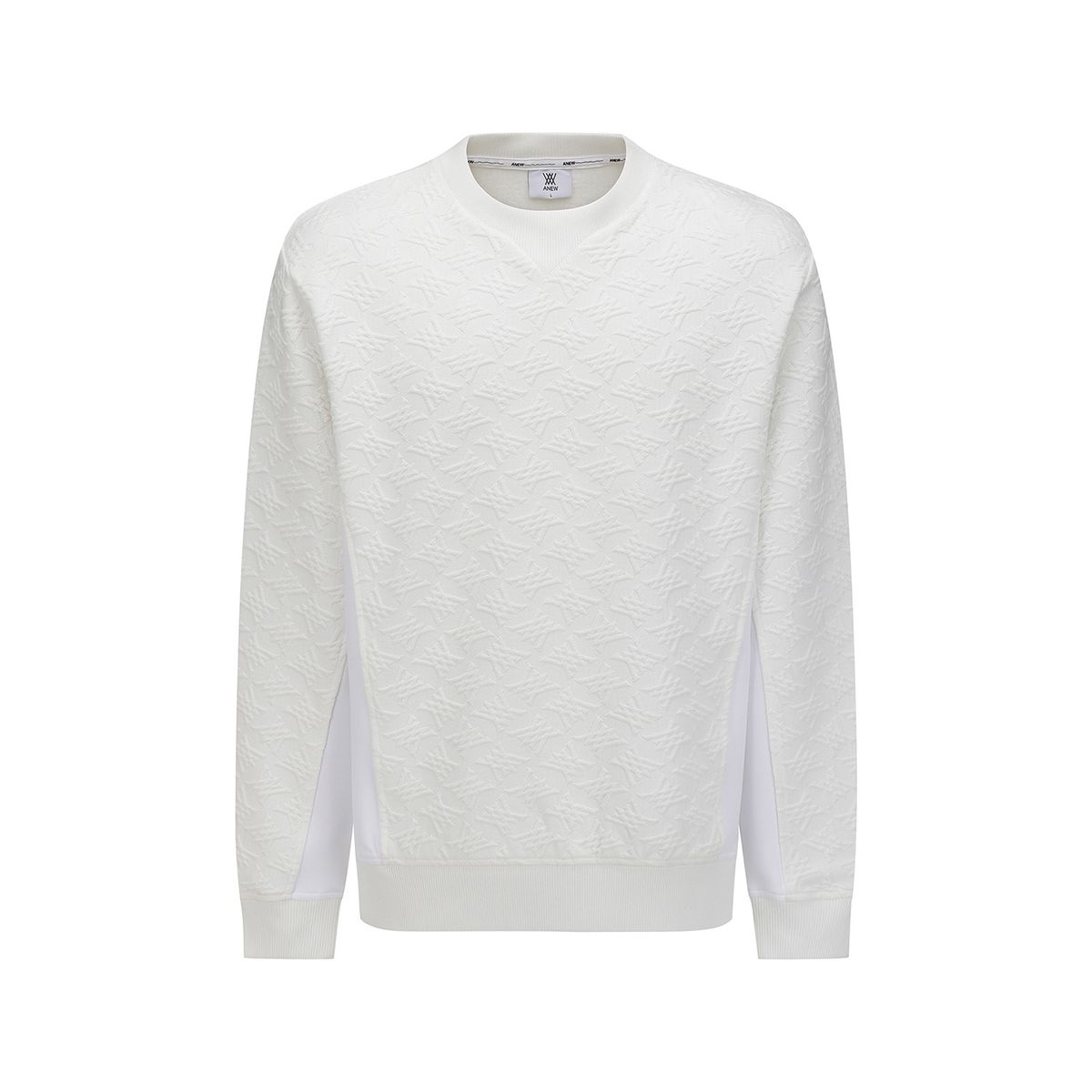 어뉴골프(ANEW GOLF) MEN FA LOGO PATTERN SWEATSHIRT_WH