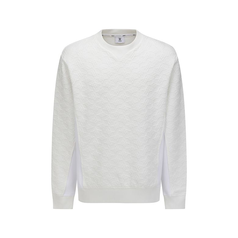 MEN FA LOGO PATTERN SWEATSHIRT_WH