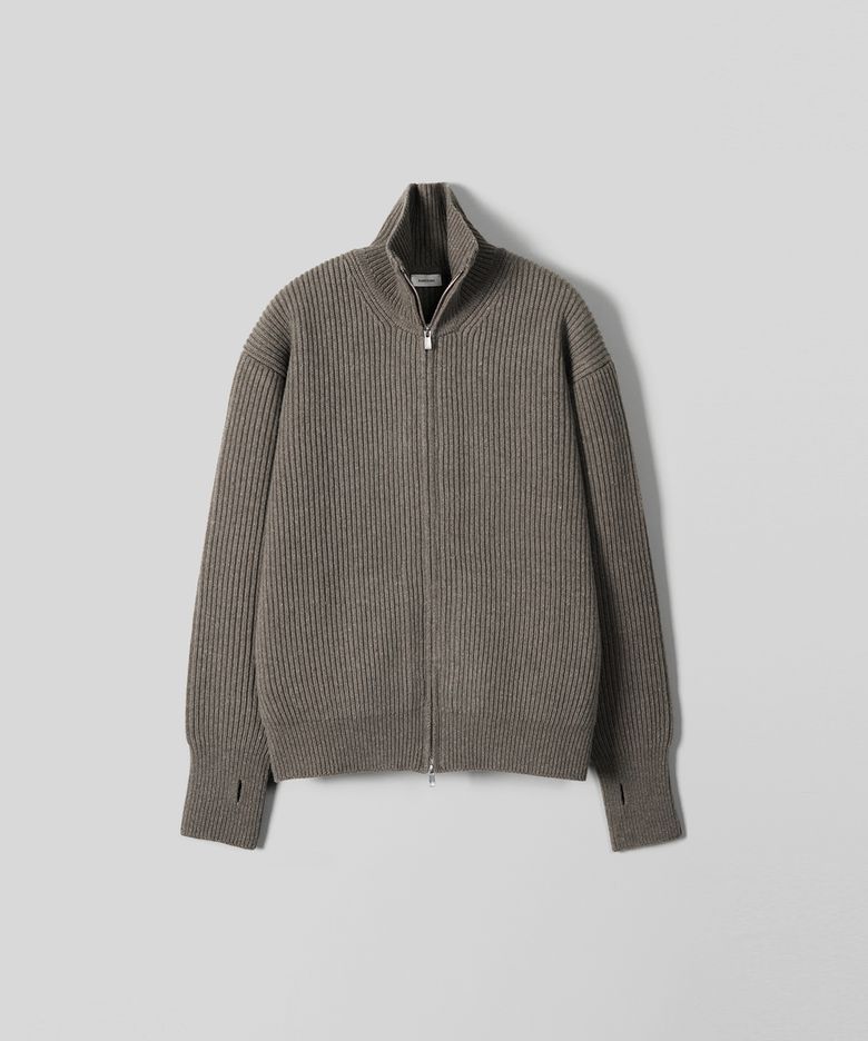 ROY FULL ZIP KNIT PARKA V2  - KHAKI MELANGE