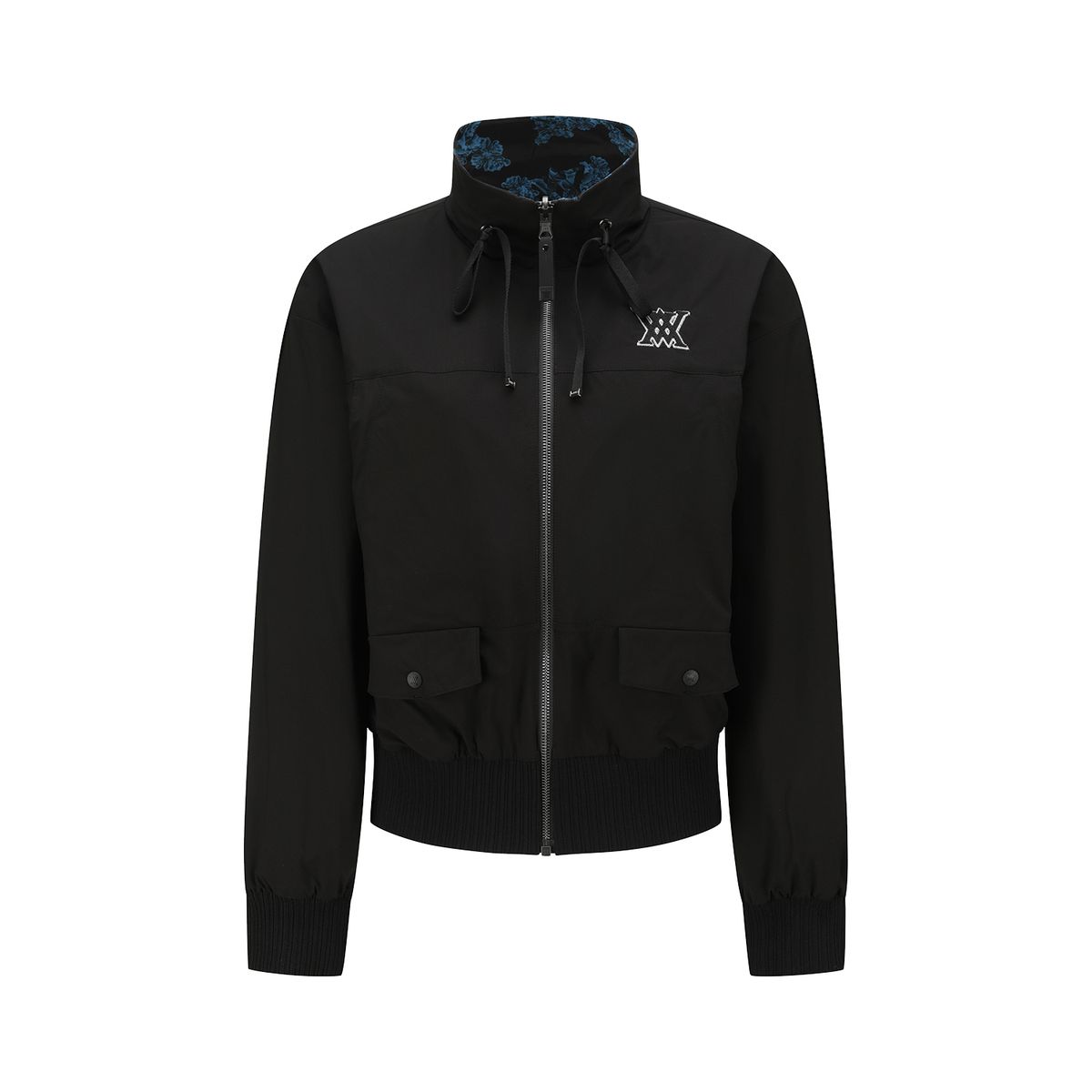 어뉴골프(ANEW GOLF) WOMEN FA FLOWER PATTERN REVERSIBLE JACKET_BK
