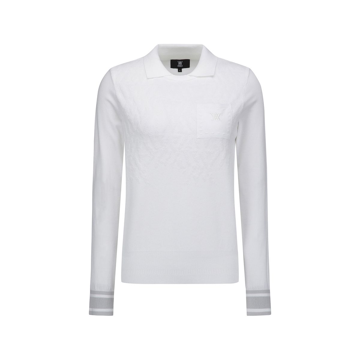 어뉴골프(ANEW GOLF) WOMEN FA LOGO PATTERN SWEATER_WH