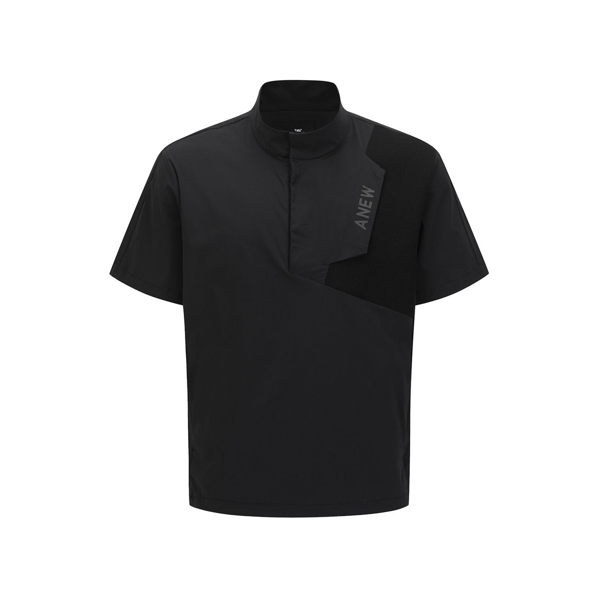 어뉴골프(ANEW GOLF) MEN ASYMMETRIC SHORT SLEEVE ANORAK_BK