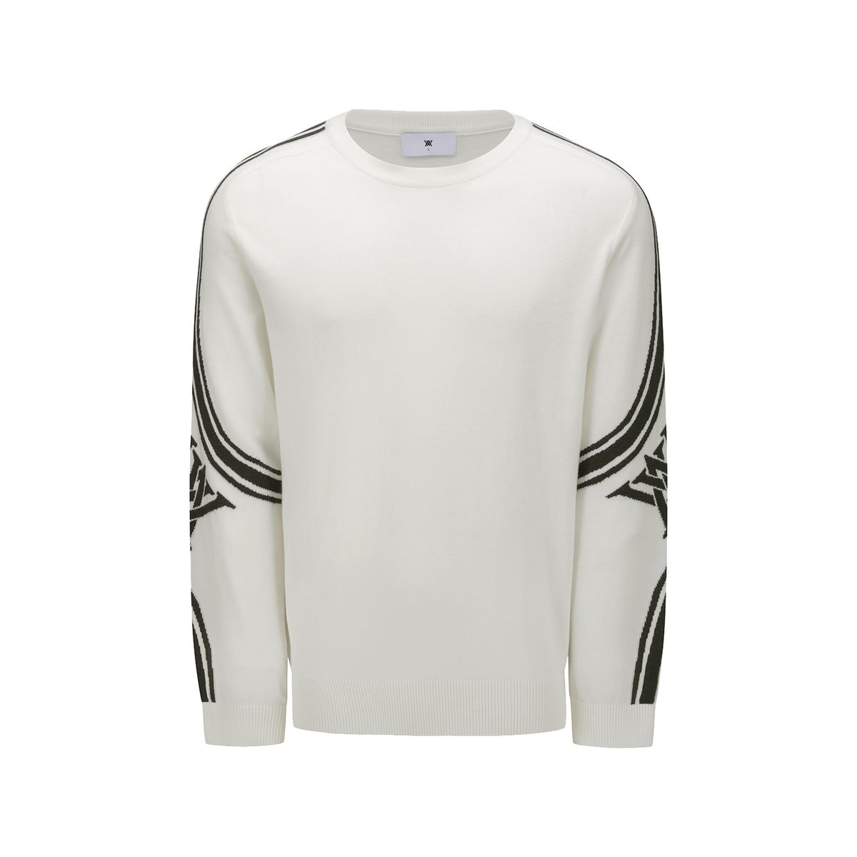 어뉴골프(ANEW GOLF) MEN LOGO SLEEVE CREWNECK SWEATER_OW