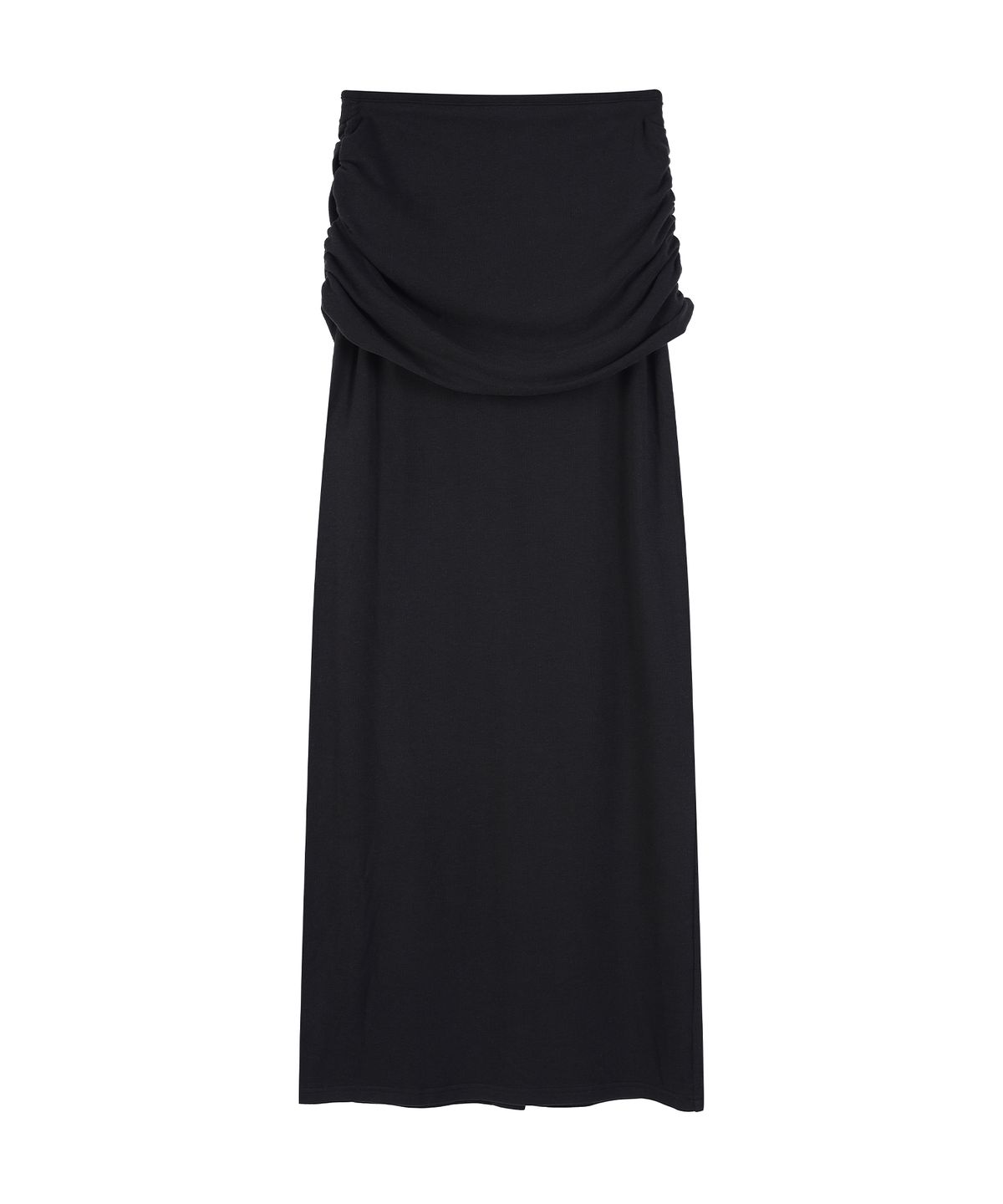 라라폭스(LALAFOX) H라인 셔링 롱스커트 (BLACK) BS4WS002