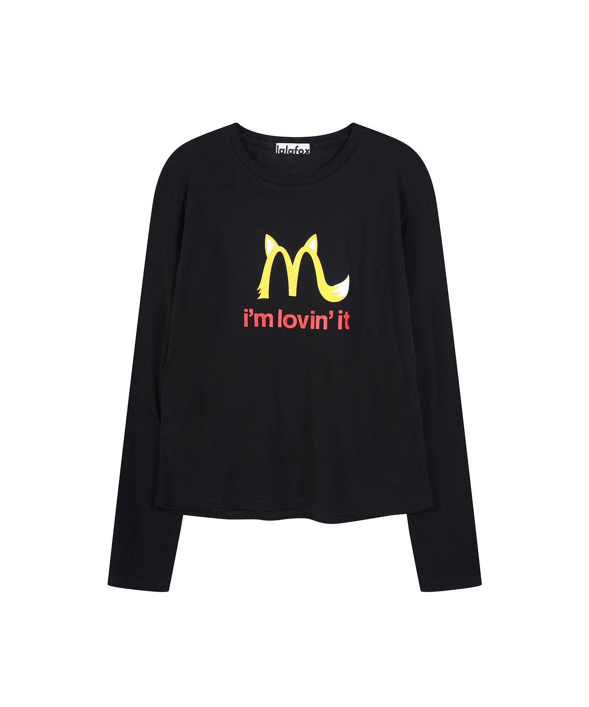 라라폭스(LALAFOX) 레귤러 그래픽 롱슬리브 (BLACK) BS4CL006