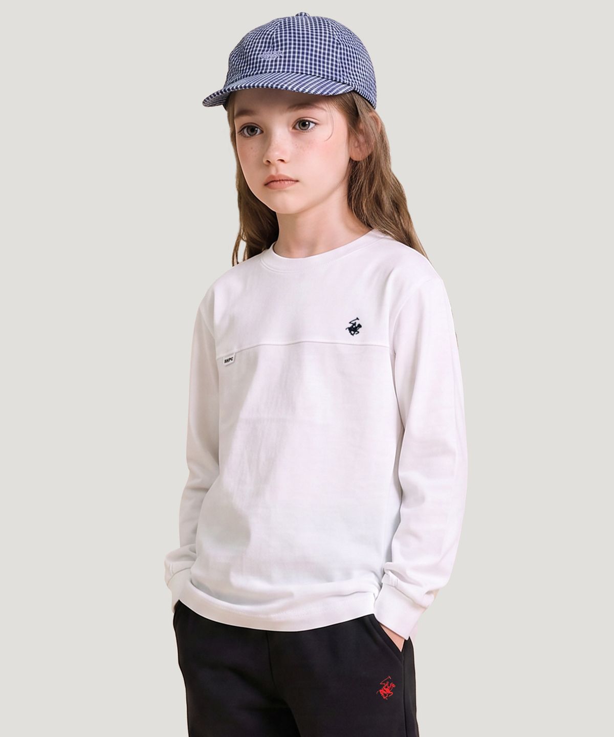 비버리힐즈 폴로클럽 키즈(BEVERLY HILLS POLO CLUB KIDS) 레이어드절개긴팔티셔츠_화이트