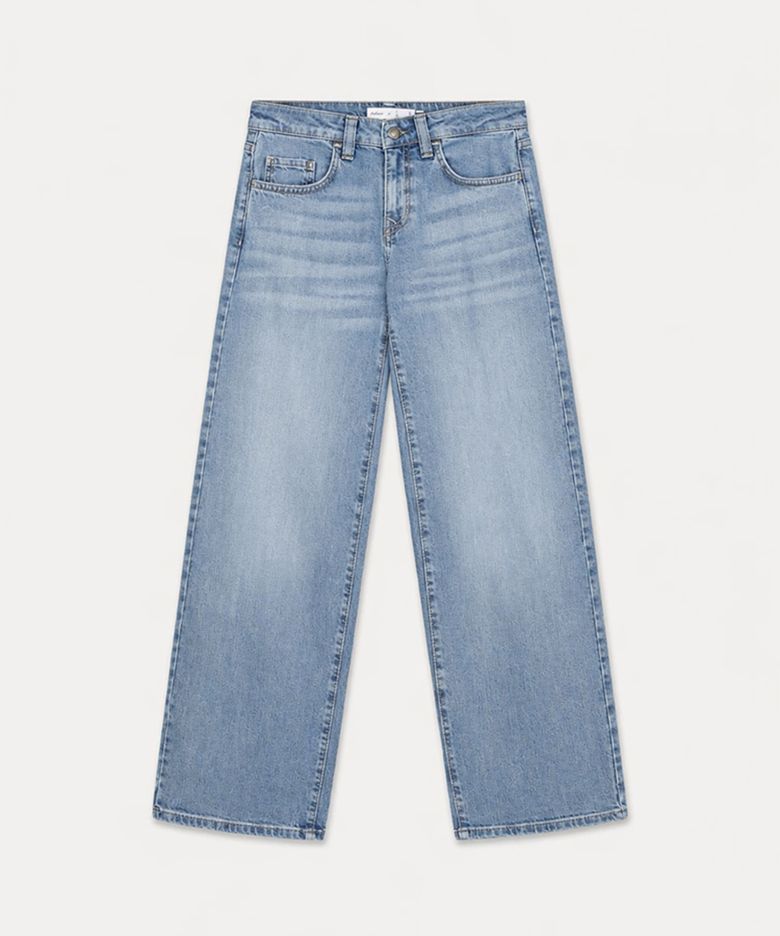 Wide-leg Low-rise Jeans (LIGHT JEANS)