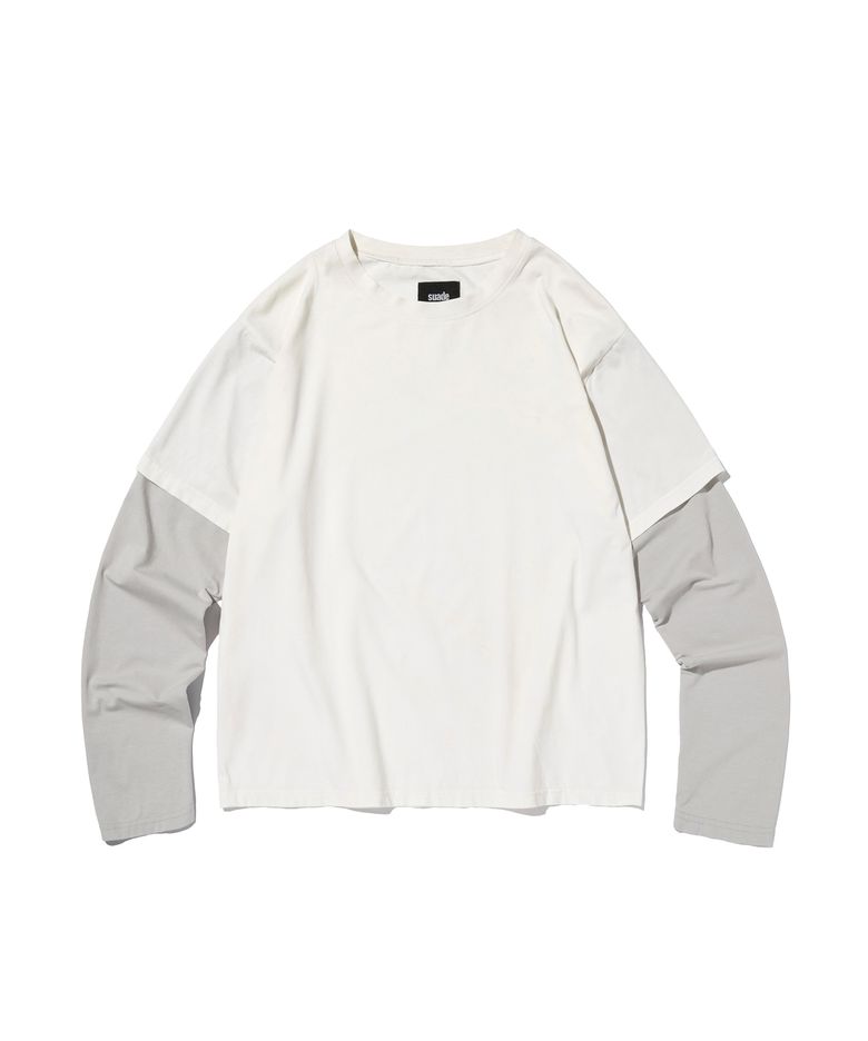 COLOR LAYERED LONG SLEEVE [IVORY]