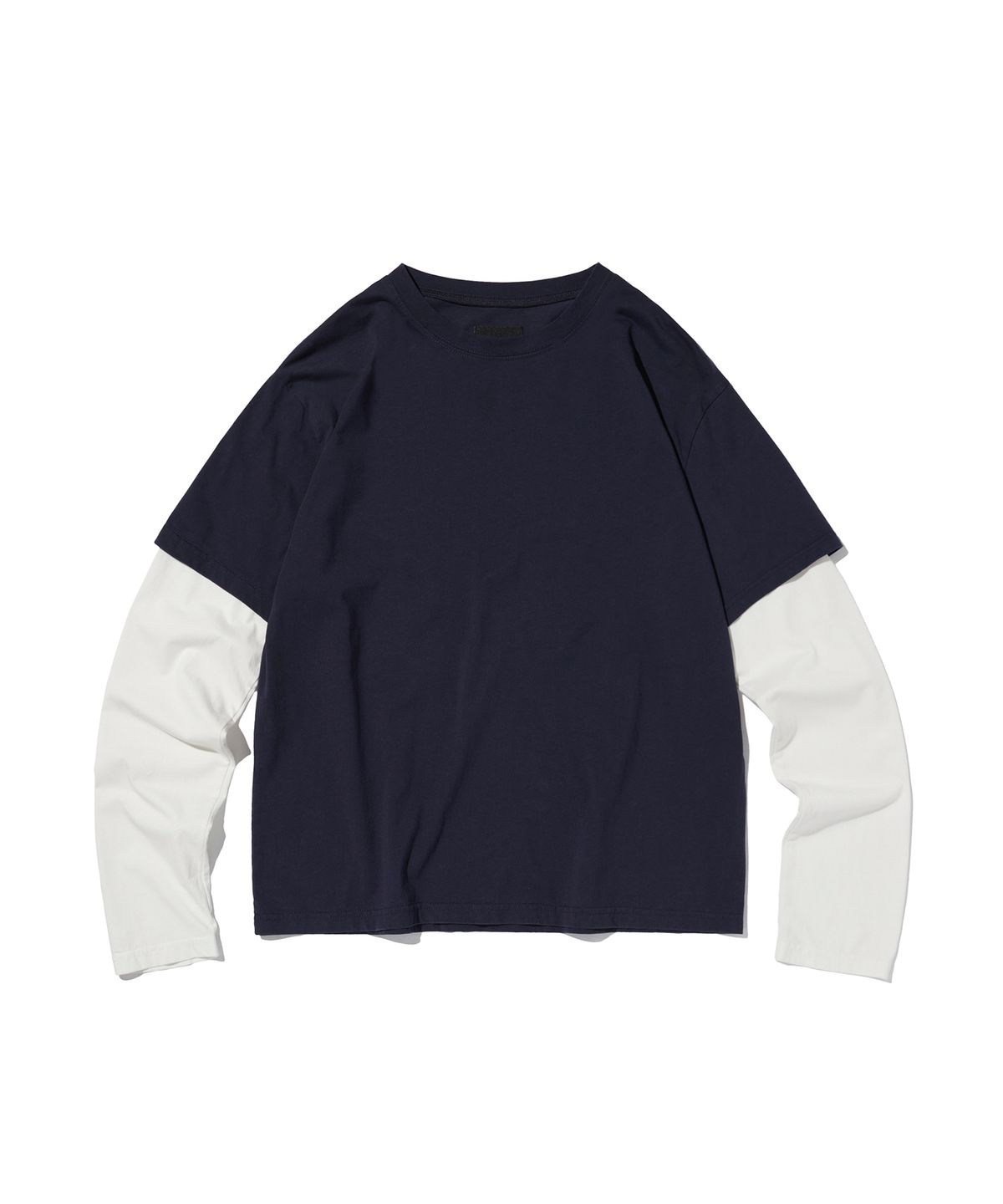 스웨이드(SUADE) COLOR LAYERED LONG SLEEVE [NAVY]