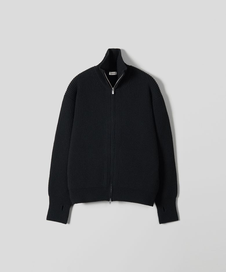 ROY FULL ZIP KNIT PARKA V2  - BLACK