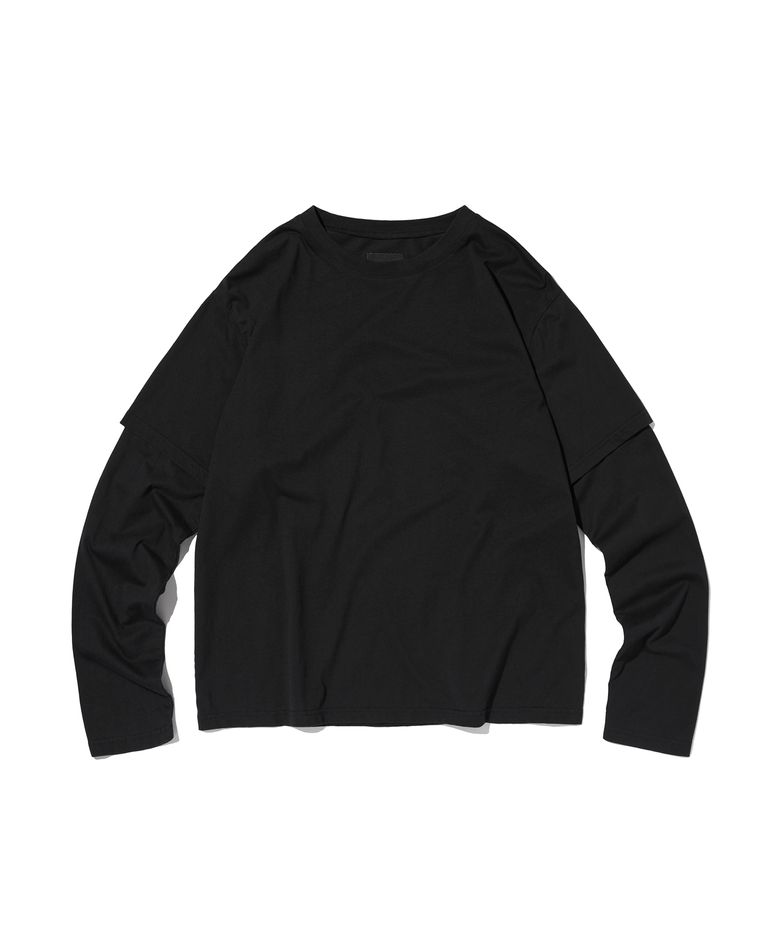 COLOR LAYERED LONG SLEEVE [BLACK]