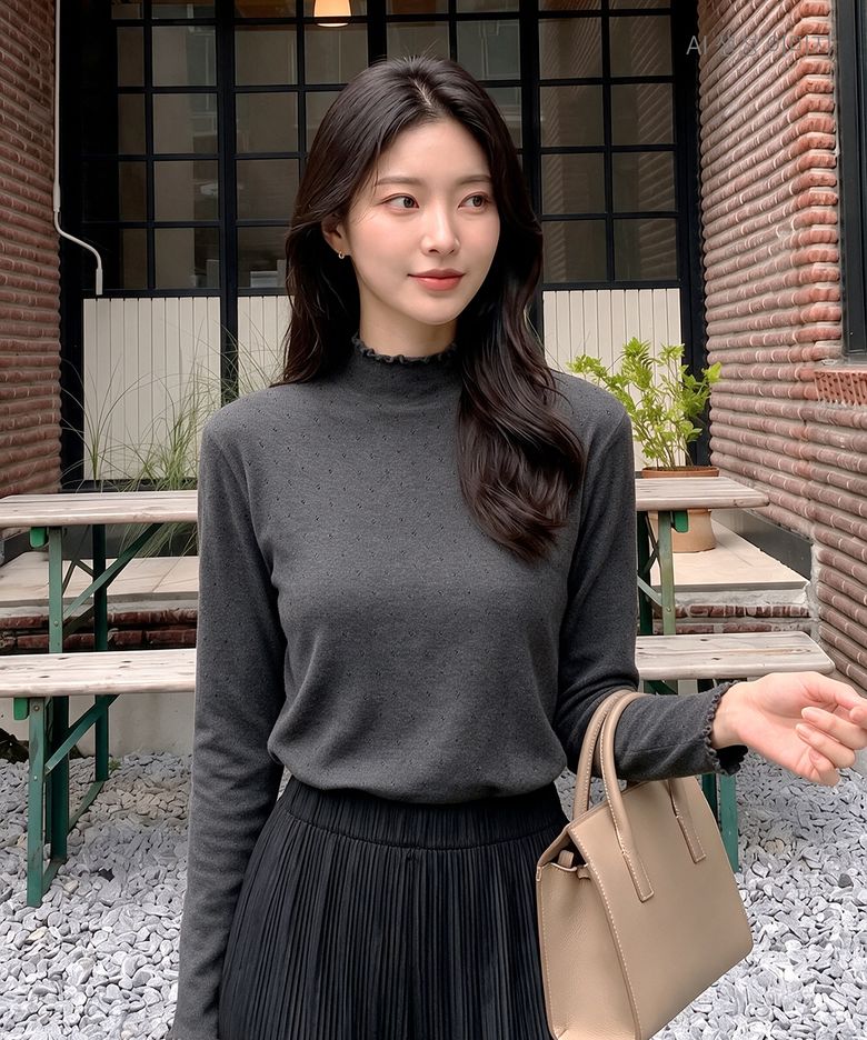스칼럽 반하이넥 풀오버 RMKAG4TRTH