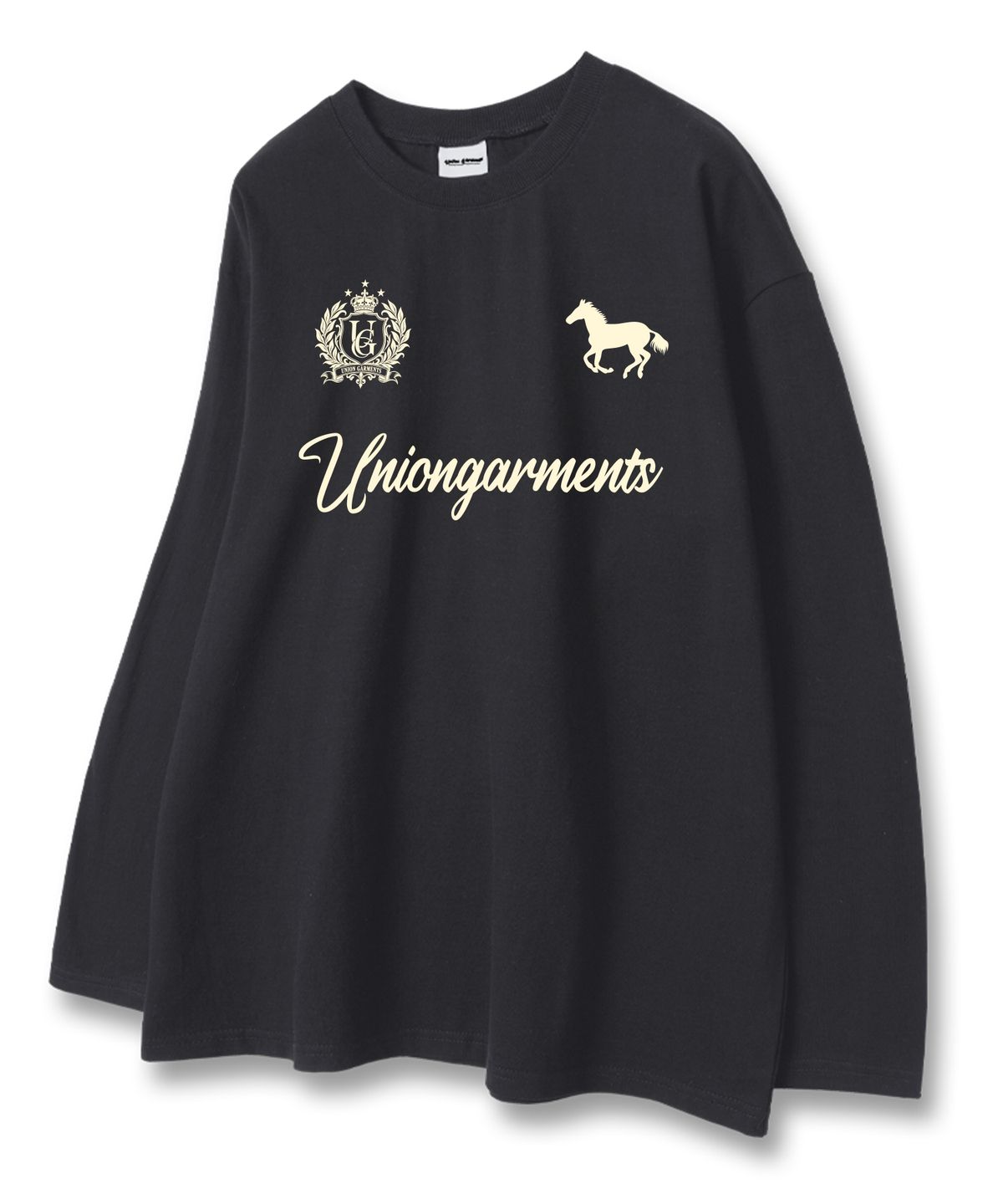 유니온가먼츠(UNION GARMENTS) 가먼츠라운  루즈핏 긴팔 티셔츠 3COLOR [베이직or시보리]