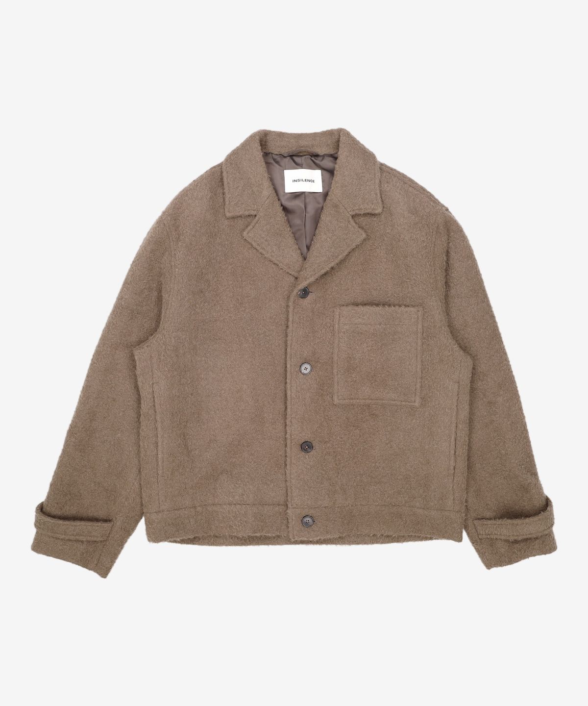 인사일런스(INSILENCE) 알파카 스프레드 칼라 자켓 ASH BEIGE L