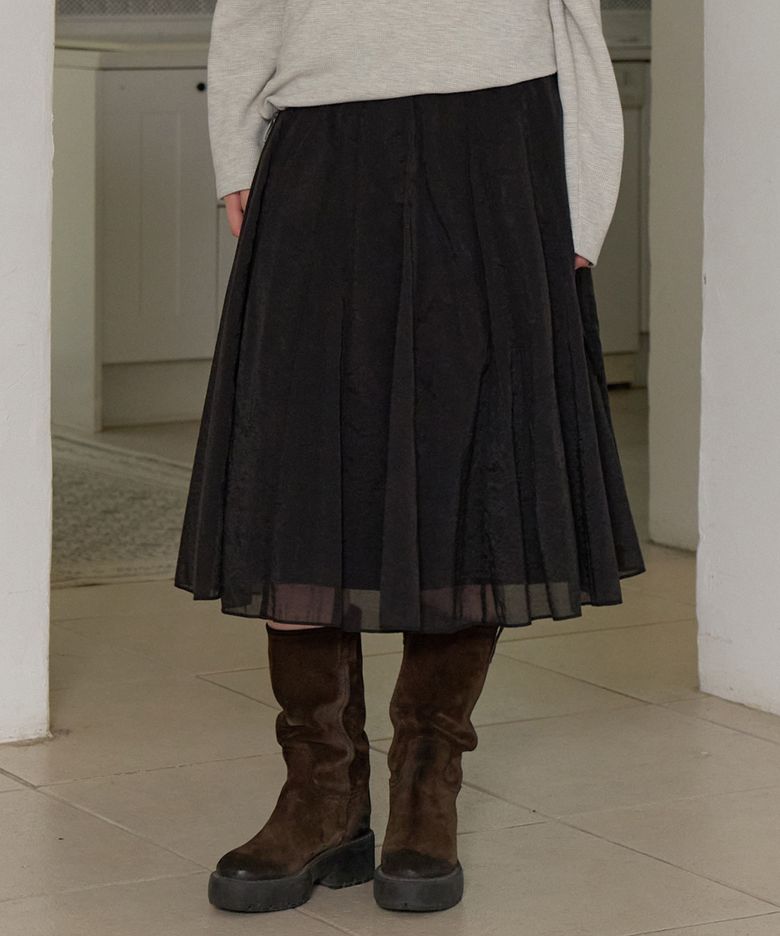Rowan sheer skirt (black)