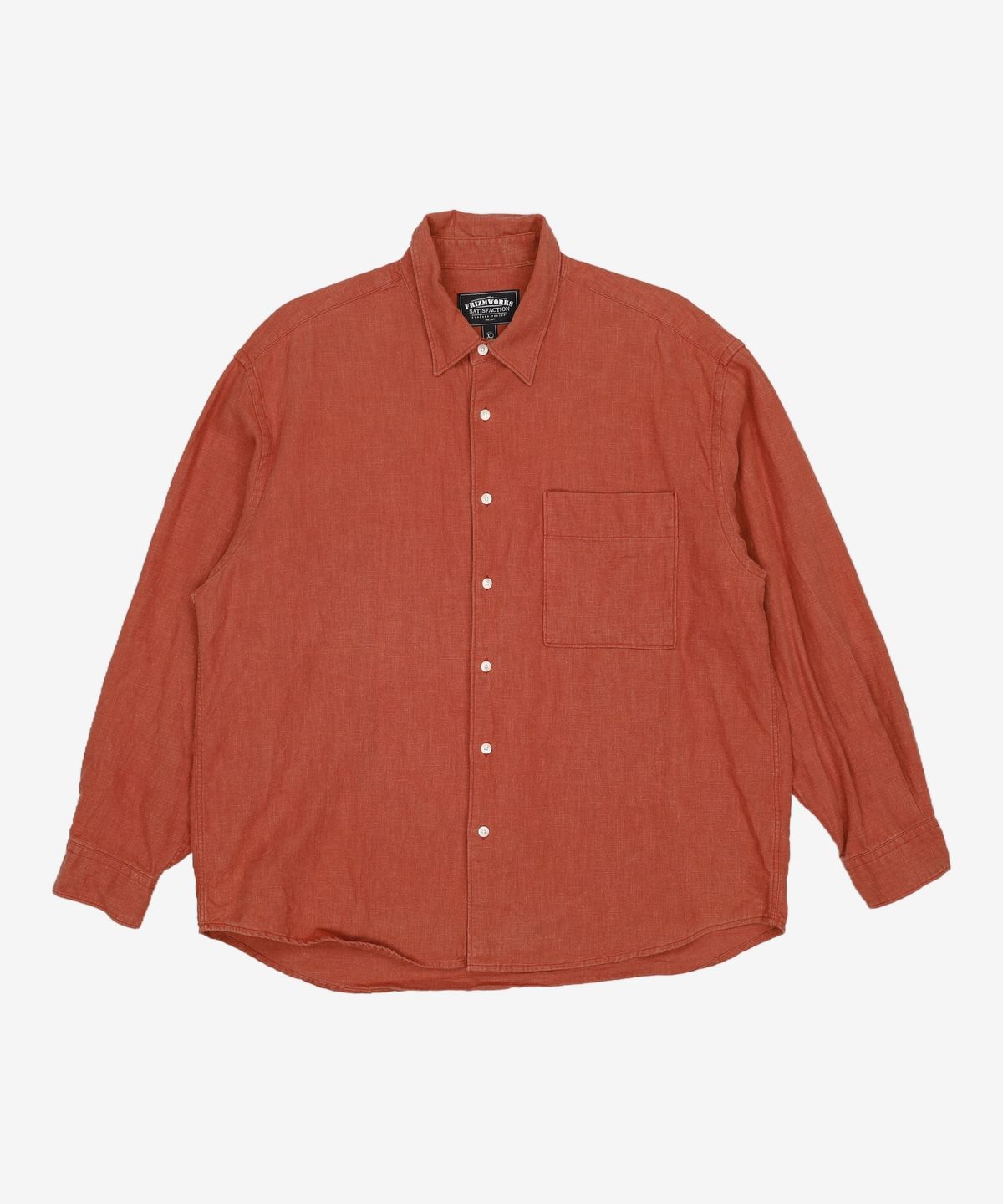 프리즘웍스(FRIZMWORKS) LINEN RELAXED SHIRT _ BRICK XL