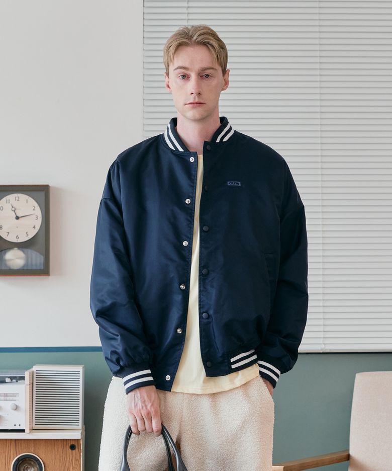 BASIC STADIUM JACKET NAVY