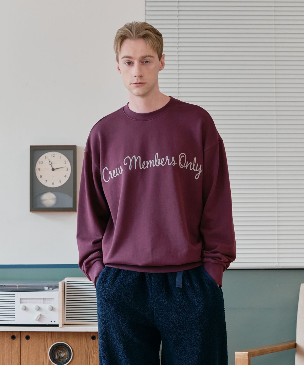 크루멤버스온리(CREW MEMBERS ONLY) WIDE LOGO MTM WINE