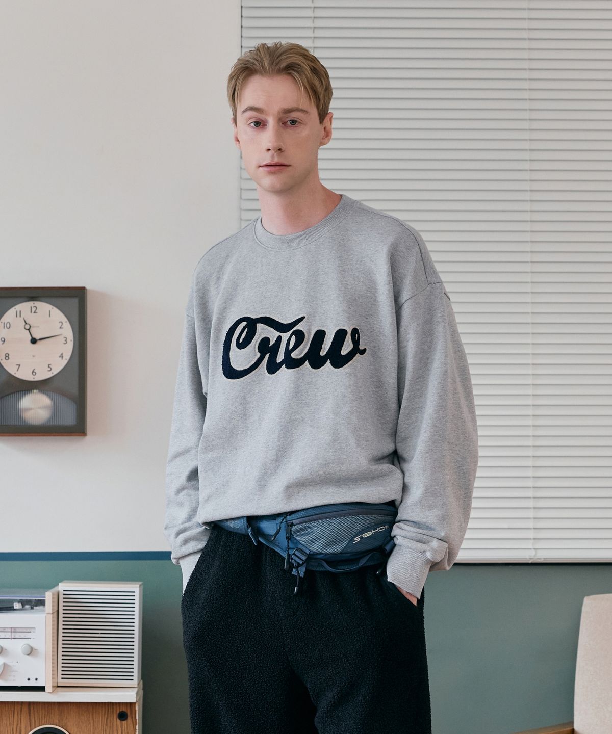 크루멤버스온리(CREW MEMBERS ONLY) CREW LOGO MTM M GRAY