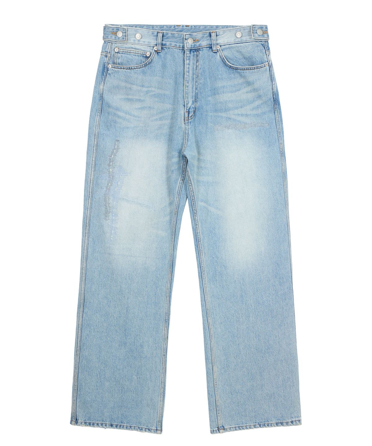 엔도어(ENDOOR) Distressed Repair Denim Pants (Light Blue)