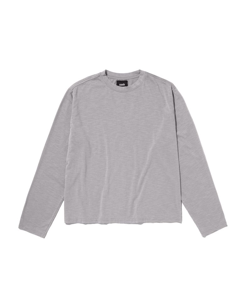 [suade X 세종] TEXTURED LONG SLEEVE [LIGHT GRAY]