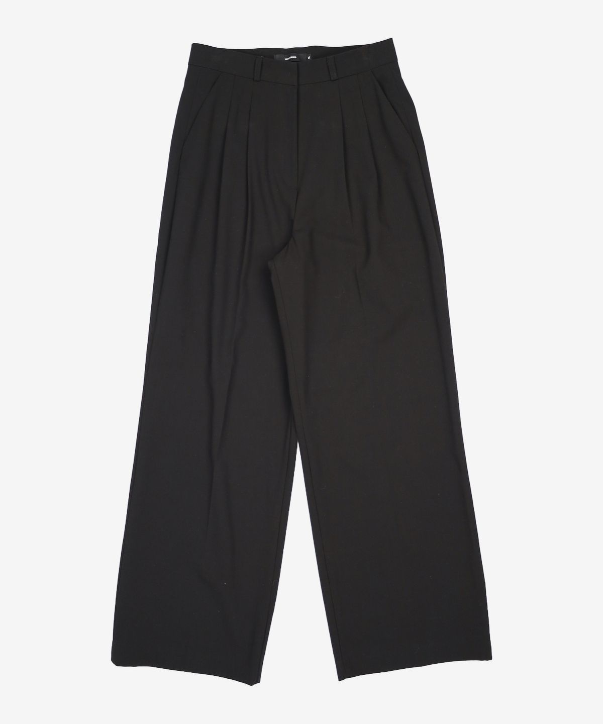 몽돌(MONGDOL) 스판 투턱 와이드 슬랙스 블랙 MDPT019BLACK M