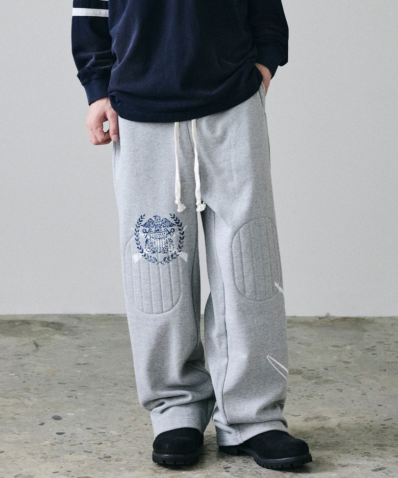 AGENT KNEE PATCH SWEATPANTS MELANGE GRAY