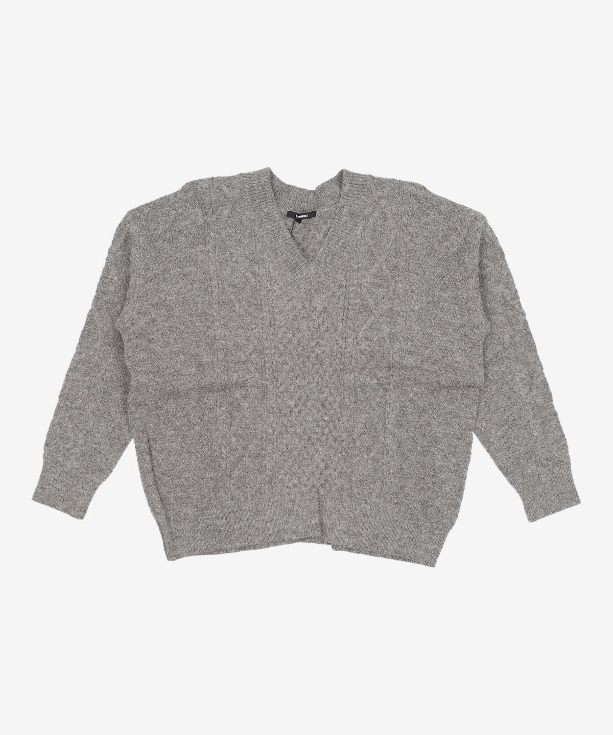 룩캐스트(LOOKAST) 차콜 틸다 브이넥 니트 / CHARCOAL TILDA VNECK KNIT FREE