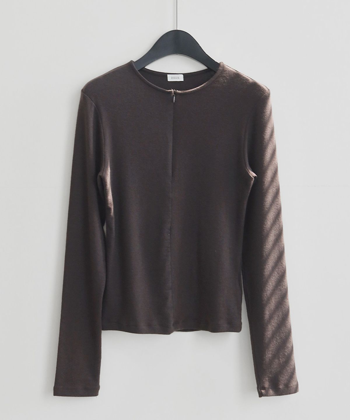 디그(DIGUE) zipper wool slim T (BROWN)