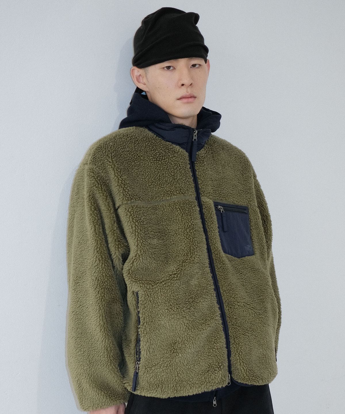 나이스고스트클럽(NICEGHOSTCLUB) NGC FLEECE JACKET_OLIVE(NG2GFUJ241A)