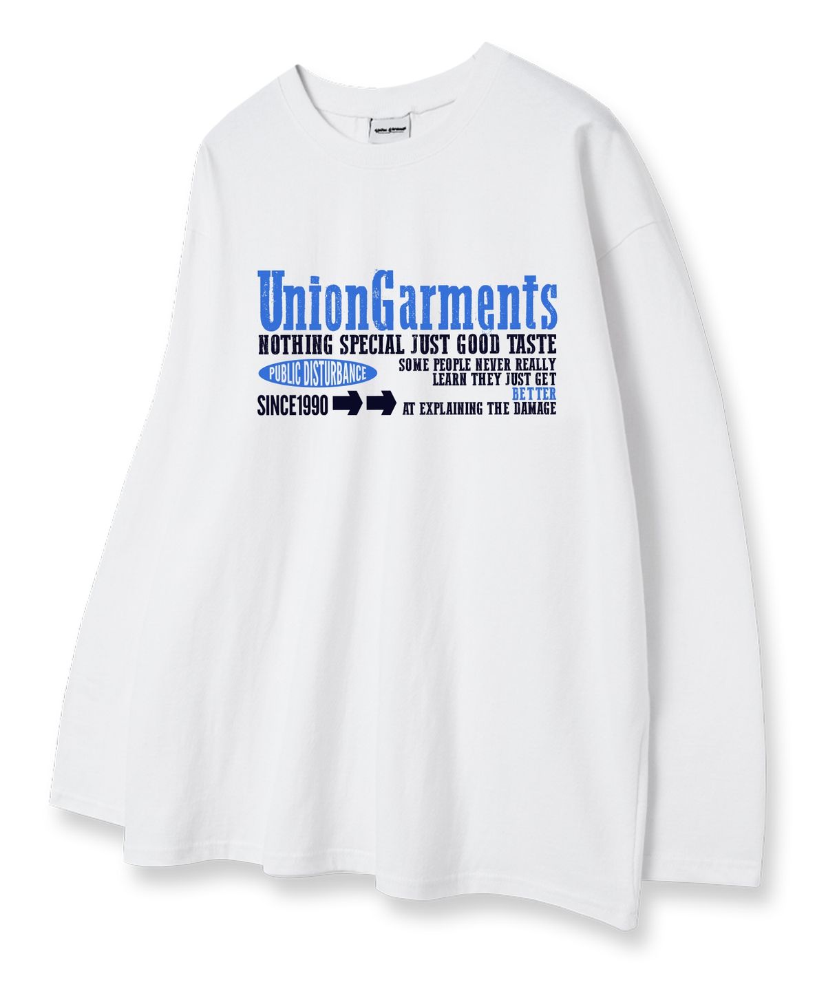 유니온가먼츠(UNION GARMENTS) 나띵스페셜 루즈핏 긴팔 티셔츠 3COLOR [베이직or시보리]