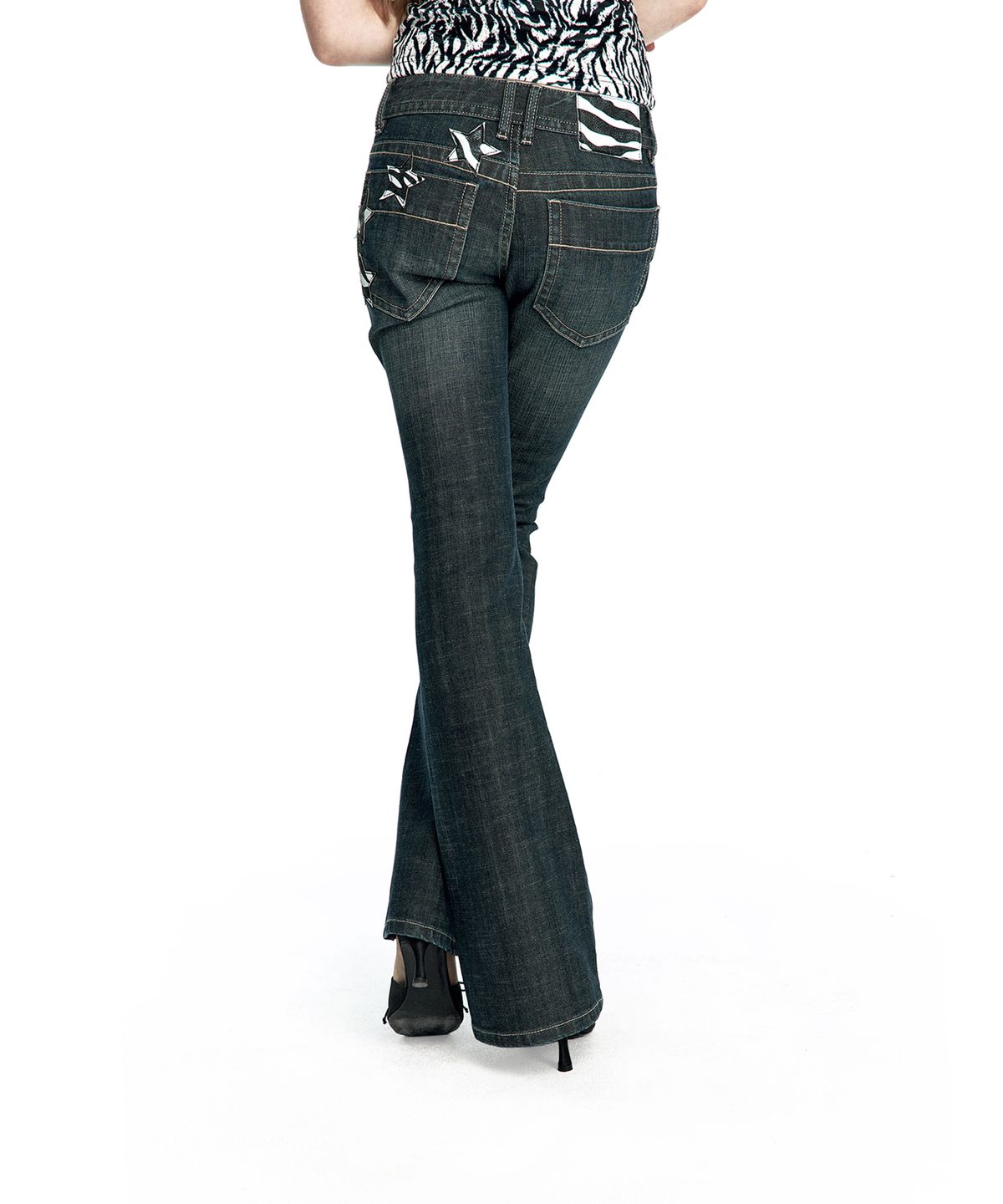 카시코(KASHIKO) Zebra Appliqué Jeans