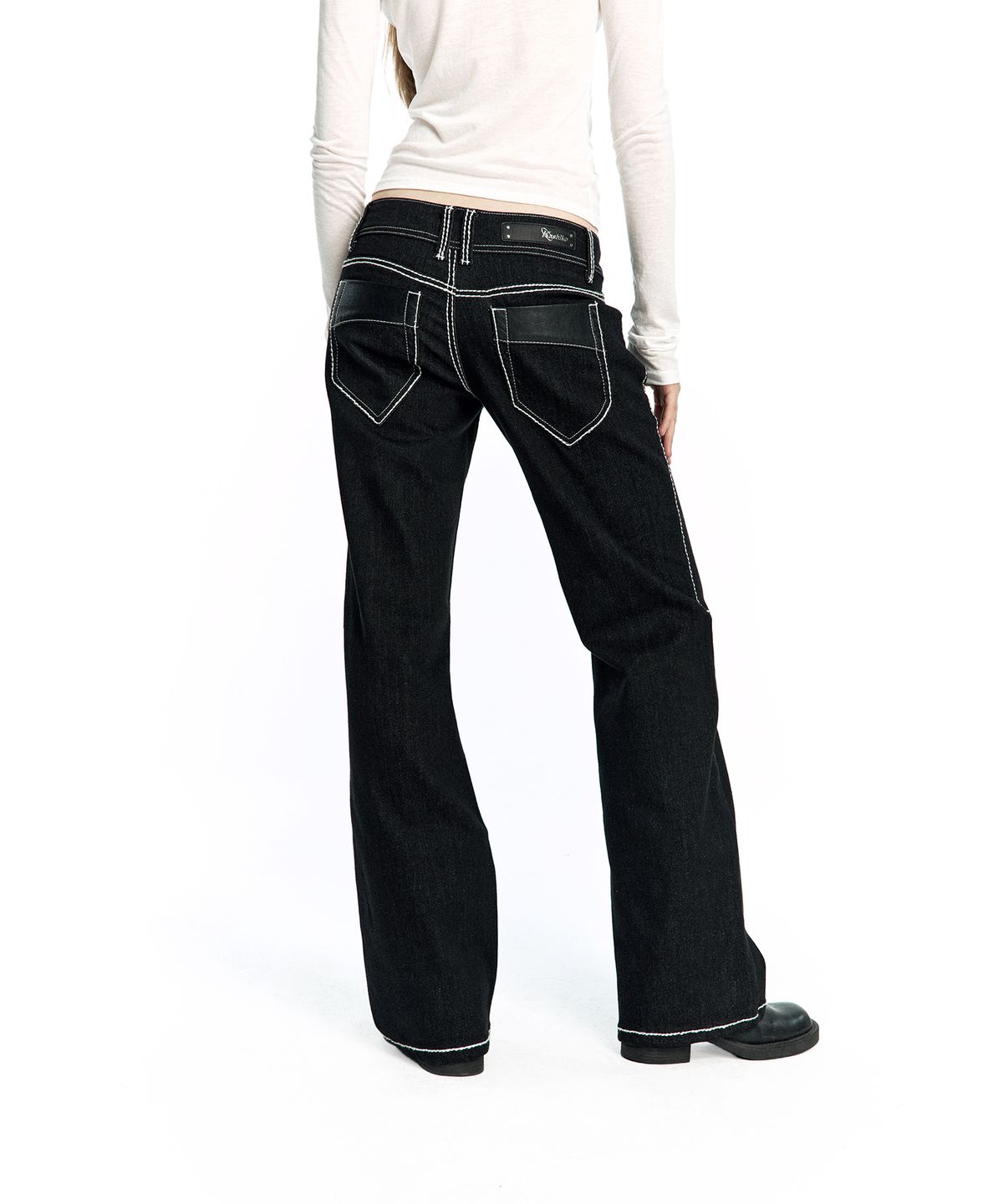 카시코(KASHIKO) Hoshi Stitch Stretch Denim Black