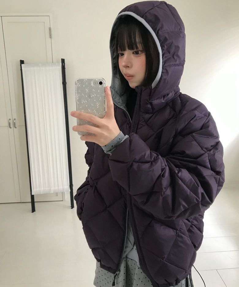 HOODED LIGHT DOWN JACKET_PURPLE(NG2GWUB900A)
