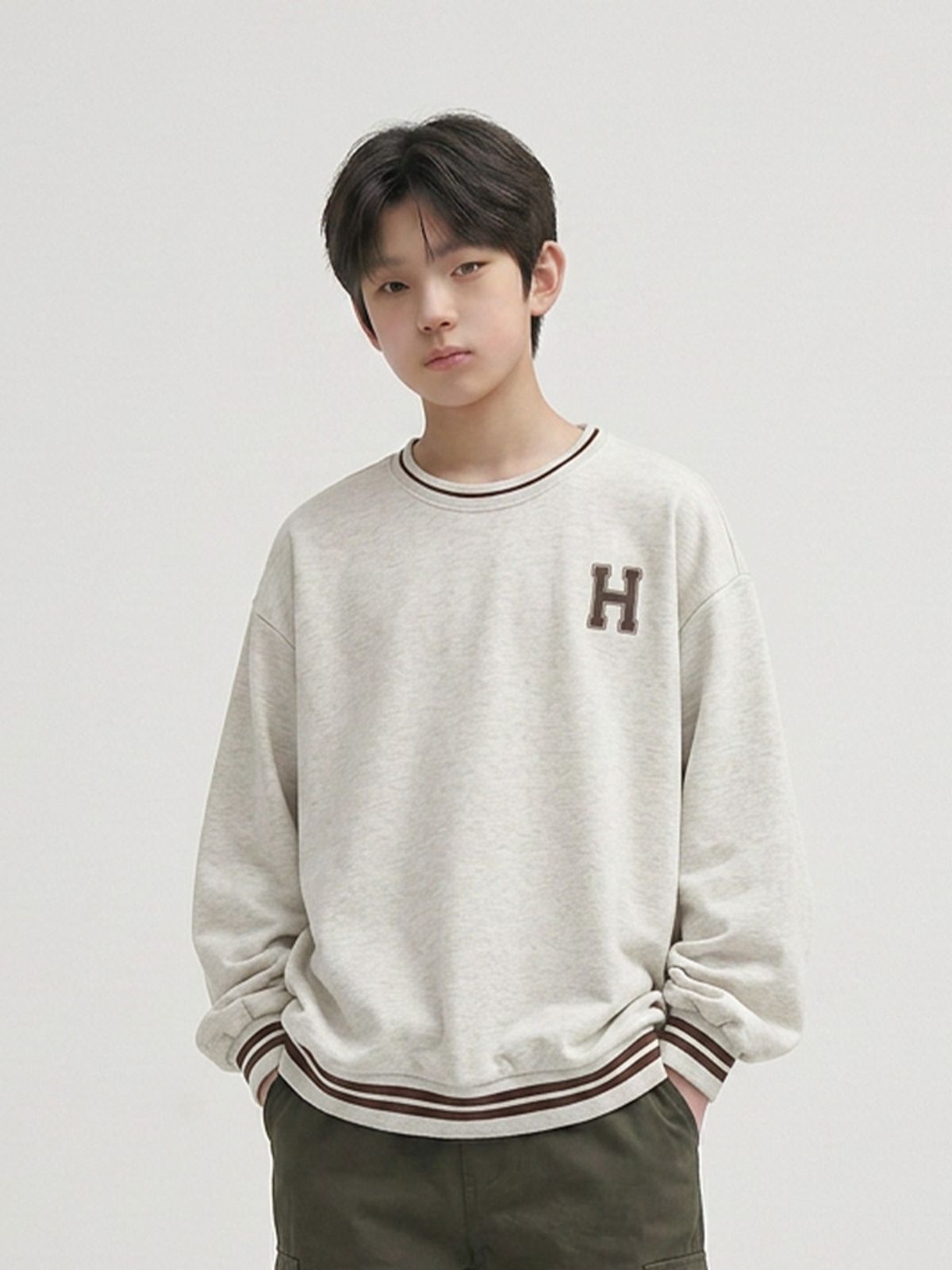행텐 틴즈(HANGTEN TEENS) 틴즈 더블페이스 요꼬 맨투맨_121(14580-031-610-09)