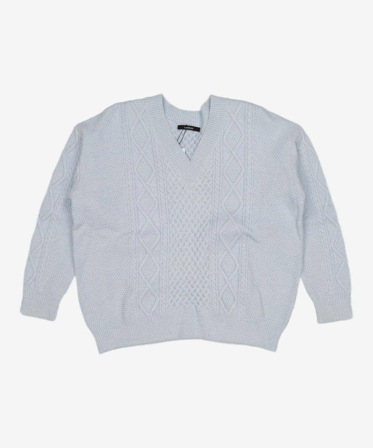 룩캐스트(LOOKAST) 스카이블루 틸다 브이넥 니트 / SKYBLUE TILDA VNECK KNIT FREE